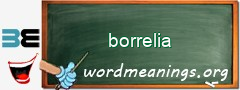 WordMeaning blackboard for borrelia